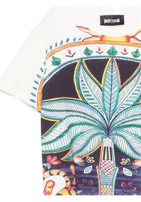 T-shirt con stampa JUST CAVALLI KIDS | JBP26077TSHZCINDIA DIG